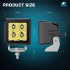 Nilight Motorcycle LED Pods 2 PCS 4.5 Inch 30 W Flood Beam Square Driving Work Offroad Side Ditch Lights Built-in EMC for Tractor Truck Motorbike Boat ATV(2Inch 4Led Light Pods)