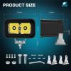 Nilight Motorcycle LED Pods 2 PCS 4.5 Inch 30 W Flood Beam Square Driving Work Offroad Side Ditch Lights Built-in EMC for Tractor Truck Motorbike Boat ATV(3Inch 2Led Light Pods)