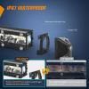 Nilight Slim LED Light Bar 2Pcs 7 Inch 16LED Single Row Spot Flood Combo Blue Off Road Driving Fog Fishing Hunting Emergency Safety Signal Lighting for 12V 24V ATV UTV Pickup Truck Tractor Boat(White Spot Flood Combo)