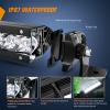 Nilight Slim LED Light Bar 2Pcs 7 Inch 16LED Single Row Spot Flood Combo Blue Off Road Driving Fog Fishing Hunting Emergency Safety Signal Lighting for 12V 24V ATV UTV Pickup Truck Tractor Boat(White 30W Spot 3600LM)