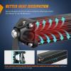 Nilight Slim LED Light Bar 2Pcs 7 Inch 16LED Single Row Spot Flood Combo Blue Off Road Driving Fog Fishing Hunting Emergency Safety Signal Lighting for 12V 24V ATV UTV Pickup Truck Tractor Boat(White Spot Flood Combo)