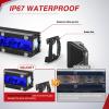 Nilight Slim LED Light Bar 2Pcs 7 Inch 16LED Single Row Spot Flood Combo Blue Off Road Driving Fog Fishing Hunting Emergency Safety Signal Lighting for 12V 24V ATV UTV Pickup Truck Tractor Boat(Blue 7Inch 16LED 2Pcs)