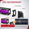 Nilight Slim LED Light Bar 2Pcs 7 Inch 16LED Single Row Spot Flood Combo Blue Off Road Driving Fog Fishing Hunting Emergency Safety Signal Lighting for 12V 24V ATV UTV Pickup Truck Tractor Boat(Purple 7Inch 16LED 2Pcs)