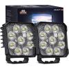 Nilight 2 PCS 4 Inch LED Pods Round 3370LM Built-in EMC 90°Flood Beam Angle Offroad Driving Lights Side Rear Back-Up Light for Tractor Truck Motorcycle Boat ATV UTV(2Pcs 4Inch Led Pods Square)