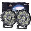 Nilight 2 PCS 4 Inch LED Pods Round 3370LM Built-in EMC 90°Flood Beam Angle Offroad Driving Lights Side Rear Back-Up Light for Tractor Truck Motorcycle Boat ATV UTV(2Pcs 4Inch Led Pods Round)