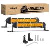 Nilight Slim LED Light Bar 2Pcs 7 Inch 16LED Single Row Spot Flood Combo Blue Off Road Driving Fog Fishing Hunting Emergency Safety Signal Lighting for 12V 24V ATV UTV Pickup Truck Tractor Boat(Amber 7Inch 16LED 2Pcs)