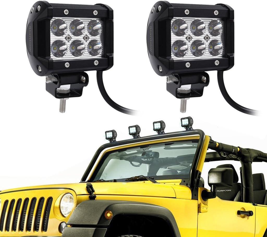 image:imageNilight 18001SD 4PCS 4Inch 36W Triple Row Spot LED Light Bar 3600LM Driving Lights Fog Light Led Off Road Lights for Trucks Jeep UTV ATV Marine Boat