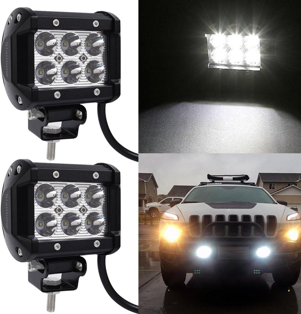 image:imageNilight 18001SD 4PCS 4Inch 36W Triple Row Spot LED Light Bar 3600LM Driving Lights Fog Light Led Off Road Lights for Trucks Jeep UTV ATV Marine Boat