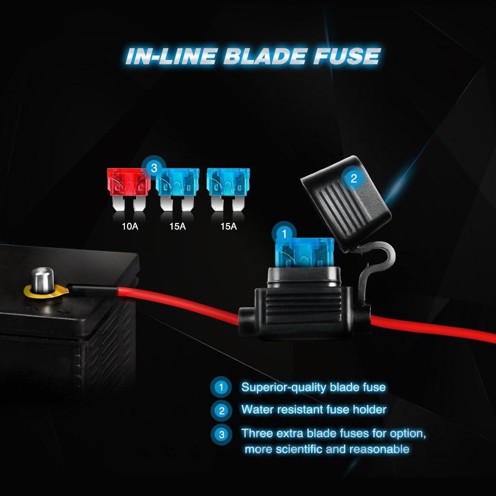 image:imageNilight LED Light Bar 2PCS 18w Spot Driving Fog Light With 12V 5Pin Rocker Switch 16AWG Wiring Harness Kit2 Lead 2 Years Warranty