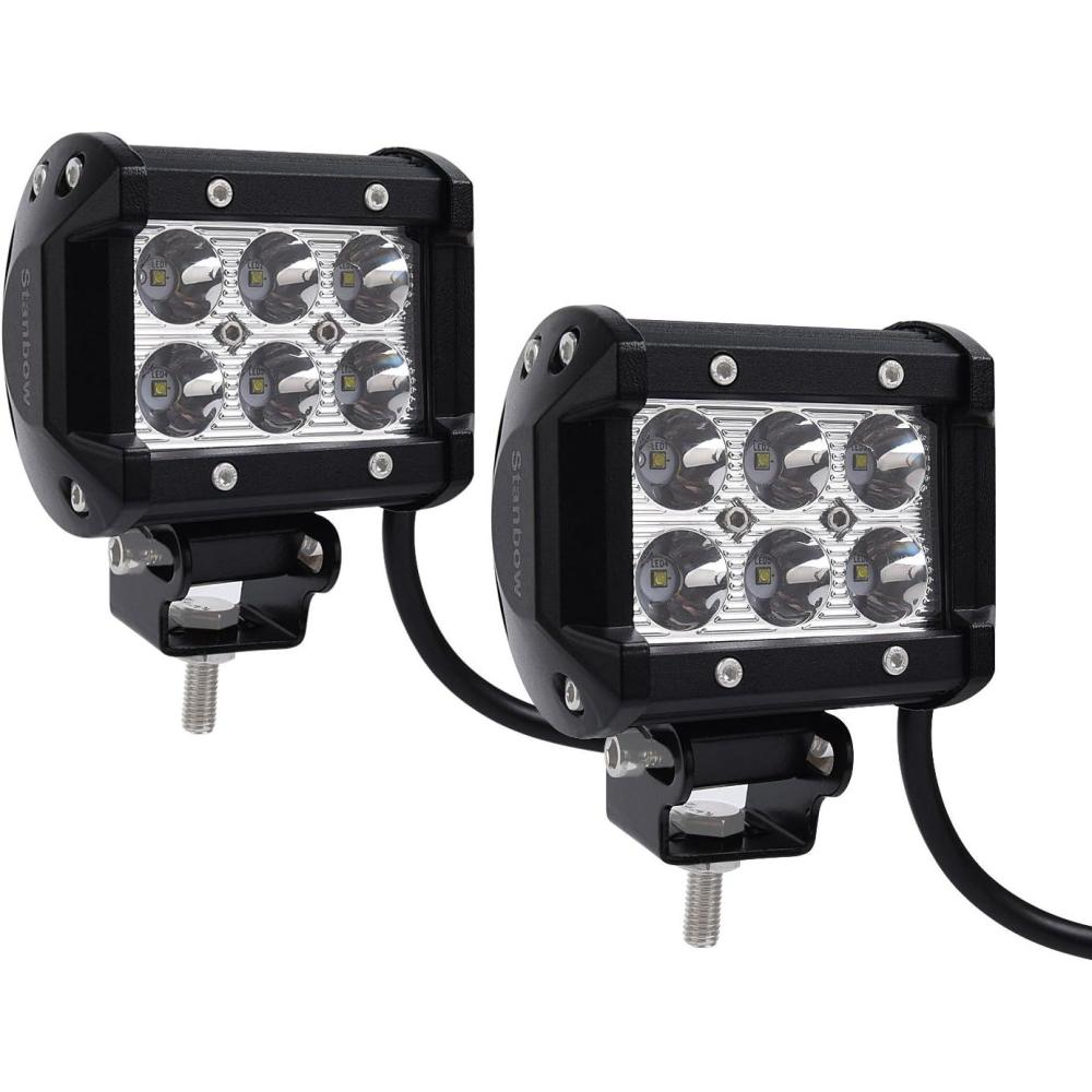 image:imageNilight 18001SD 4PCS 4Inch 36W Triple Row Spot LED Light Bar 3600LM Driving Lights Fog Light Led Off Road Lights for Trucks Jeep UTV ATV Marine Boat