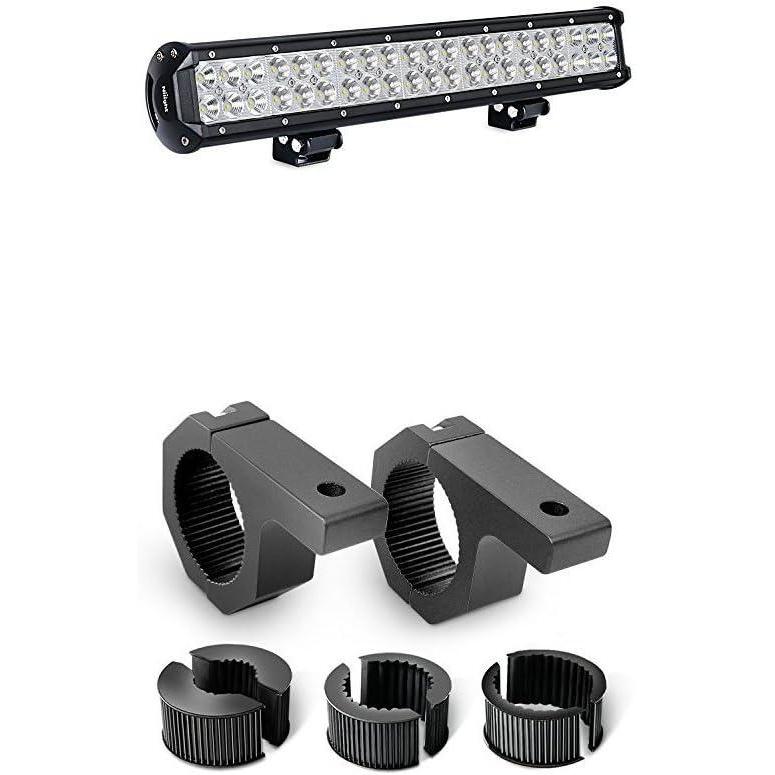 image:imageNilight 20Inch 126W Spot Flood Combo LED Light Bars Off Road Driving Fog Lights With OffRoad Light Mounting Bracket Horizontal Bar Tube Clamp 2 Years Warranty