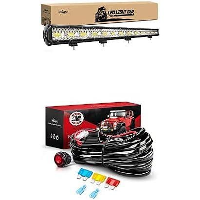 image:imageNilight LED Light Bar 37Inch 780W Spot Flood Combo Led Off Road Lights with 12V 14AWG Wiring Harness Kit1 Lead 2 Years Warranty