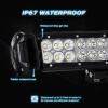 Nilight 20Inch 126W Spot Flood Combo LED Light Bars Off Road Driving Fog Lights With Off-Road Light Mounting Bracket Horizontal Bar Tube Clamp, 2 Years Warranty
