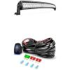 Nilight LED Light Bar 50Inch 288W Curved Spot Flood Combo Led Off Road Lights with 12V 5Pin Rocker Switch 12AWG Wiring Harness Kit-1 Lead, 2 Years Warranty