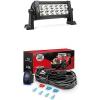 Nilight LED Light Bar 7Inch 36W Spot Led Off Road Lights with 12V 5Pin Rocker Switch 16AWG Wiring Harness Kit-2 Lead, 2 Years Warranty