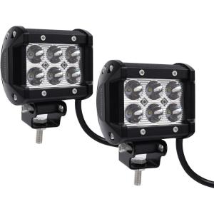 Nilight – 18001S-D 4PCS 4Inch 36W Triple Row Spot LED Light Bar 3600LM Driving Lights Fog Light Led Off Road Lights for Trucks Jeep UTV ATV Marine Boat