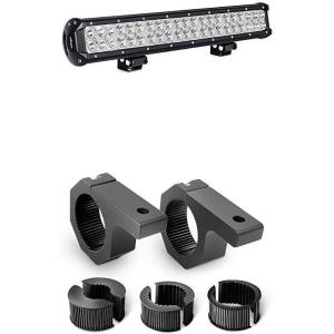 Nilight 20Inch 126W Spot Flood Combo LED Light Bars Off Road Driving Fog Lights With Off-Road Light Mounting Bracket Horizontal Bar Tube Clamp, 2 Years Warranty