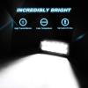 Nilight 10001S-D 4PCS 7.5 Inch 36W Spot Bar Offroad LED Lighting for Jeep Truck ATV UTV SUV, 2 Years Warranty
