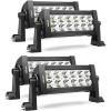 Nilight 10001S-D 4PCS 7.5 Inch 36W Spot Bar Offroad LED Lighting for Jeep Truck ATV UTV SUV, 2 Years Warranty