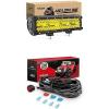 Nilight LED Light Bar 12Inch 240W Amber Spot Flood Combo Led Off Road Lights with 12V 16AWG Wiring Harness Kit-2 Lead, 2 Years Warranty