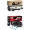 Nilight LED Light Bar 12Inch 300W Spot Flood Combo Led Off Road Lights with 12V 5Pin Rocker Switch 16AWG Wiring Harness Kit-2 Lead, 2 Years Warranty