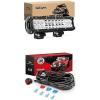 Nilight LED Light Bar 12Inch 72W Spot Flood Combo Led Off Road Lights with 12V 16AWG Wiring Harness Kit-2 Lead, 2 Years Warranty