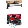 Nilight LED Light Bar 22Inch 120W Curved Spot Flood Combo Led Off Road Lights with 12V 5Pin Rocker Switch 16AWG Wiring Harness Kit-2 Lead, 2 Years Warranty
