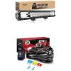 Nilight LED Light Bar 26Inch 297W Spot Flood Combo Led Off Road Lights with 12V 5Pin Rocker Switch 14AWG Wiring Harness Kit-1 Lead, 2 Years Warranty