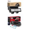 Nilight LED Light Bar 2PCS 12Inch 72W Spot Flood Combo Led Off Road Lights with 12V 5Pin Rocker Switch 16AWG Wiring Harness Kit-2 Lead, 2 Years Warranty