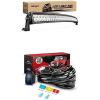 Nilight LED Light Bar 42Inch 240W Curved Spot Flood Combo Led Off Road Lights with 12V 5Pin Rocker Switch 14AWG Wiring Harness Kit-1 Lead, 2 Years Warranty