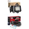 Nilight Led Pods 2PCS 4Inch 60W Spot Flood Combo LED Light Bar Led Off Road Lights with 12V 5Pin Rocker Switch 16AWG Wiring Harness Kit-2 Lead, 2 Years Warranty
