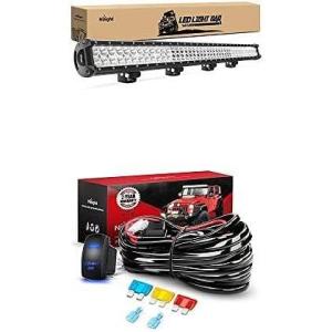 Nilight LED Light Bar 36Inch 252W Spot Flood Combo Led Off Road Lights with 12V 5Pin Rocker Switch 14AWG Wiring Harness Kit-1 Lead, 2 Years Warranty