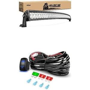 Nilight LED Light Bar 54Inch 312W Curved Spot Flood Combo Led Off Road Lights with 12V 5Pin Rocker Switch 12AWG Wiring Harness Kit-1 Lead, 2 Years Warranty