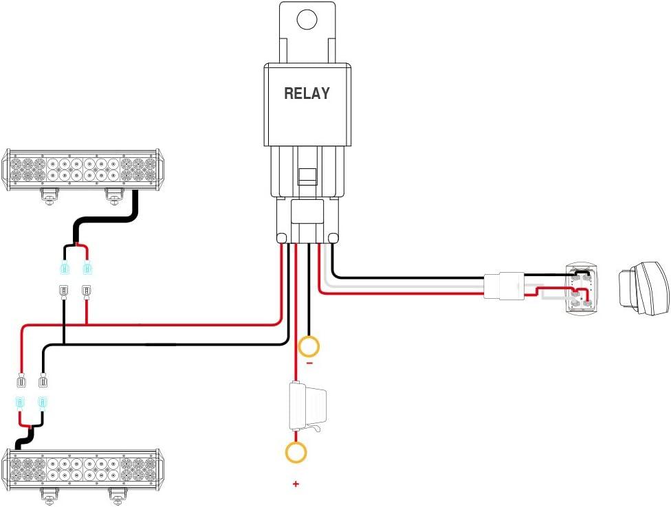 image:imageNilight LED Light Bar 2PCS 18W Spot Led Off Road Lights With 12V 5Pin Rocker Switch 16AWG Wiring Harness Kit2 Lead 2 Years Warranty