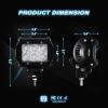 Nilight LED Light Bar 2PCS 18W Spot Led Off Road Lights With 12V 5Pin Rocker Switch 16AWG Wiring Harness Kit-2 Lead , 2 Years Warranty