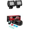 Nilight LED Light Bar 2PCS 18W Spot Led Off Road Lights With 12V 5Pin Rocker Switch 16AWG Wiring Harness Kit-2 Lead , 2 Years Warranty