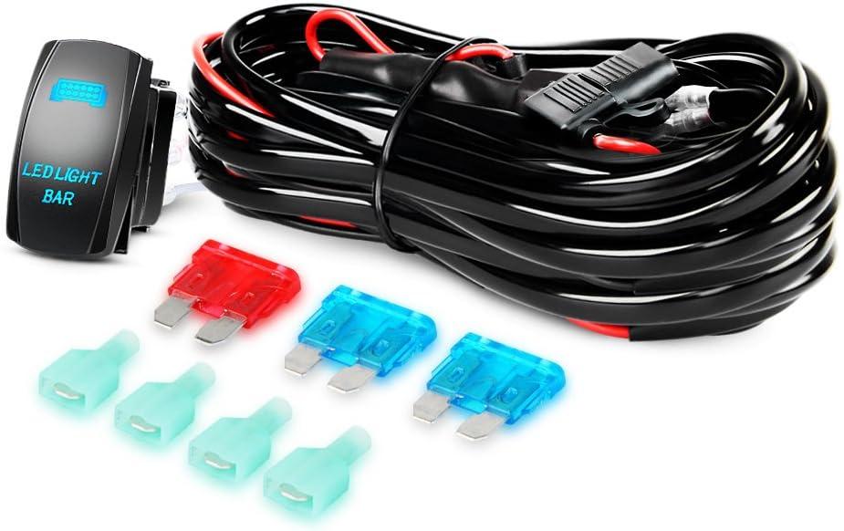 image:imageNilight LED Light Bar 23Inch 297W Triple Row 29700LM Flood Spot Combo Led Off Road Lights With 12V 5Pin Rocker Switch 16AWG Wiring Harness Kit2 Lead 2 Years Warranty