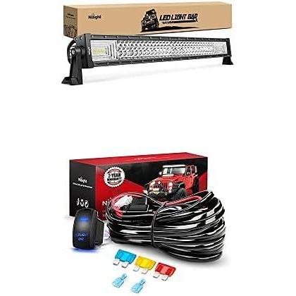 image:imageNilight LED Light Bar 32Inch Spot Flood Combo Led Off Road Lights with 12V 5Pin Rocker Switch 14AWG Wiring Harness Kit1 Lead 2 Years Warranty