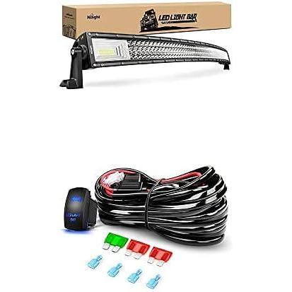 image:imageNilight LED Light Bar 50Inch 783W Spot Flood Combo Led Off Road Lights with 12V 5Pin Rocker Switch 12AWG Wiring Harness Kit1 Lead 2 Years Warranty