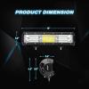 Nilight LED Light Bar 2PCS 12Inch 180W Triple Row 18000LM Flood Spot Combo Led Off Road Lights With 16AWG Wiring Harness Kit-2 Lead , 2 Years Warranty