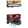 Nilight LED Light Bar 20Inch 450W Spot Flood Combo Led Off Road Lights with 12V 5Pin Rocker Switch 16AWG Wiring Harness Kit-2 Lead, 2 Years Warranty