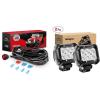 Nilight LED Light Bar 2PCS 18W Flood Led Pods Led Off Road Lights with 12V 16AWG Wiring Harness Kit-2 Lead, 2 Years Warranty