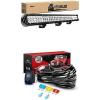 Nilight LED Light Bar 31Inch 198W Spot Flood Combo Led Off Road Lights with 12V 5Pin Rocker Switch 14AWG Wiring Harness Kit-1 Lead, 2 Years Warranty