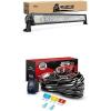 Nilight LED Light Bar 32Inch Spot Flood Combo Led Off Road Lights with 12V 5Pin Rocker Switch 14AWG Wiring Harness Kit-1 Lead, 2 Years Warranty