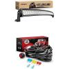 Nilight LED Light Bar 42Inch 240W Curved Spot Flood Combo Led Off Road Lights with 12V 14AWG Wiring Harness Kit-1 Lead, 2 Years Warranty