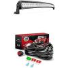 Nilight LED Light Bar 52Inch 300W Curved Spot Flood Combo Led Off Road Lights with 12V 12AWG Wiring Harness Kit-1 Lead, 2 Years Warranty
