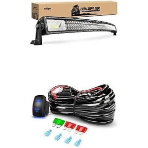 Nilight LED Light Bar 50Inch 783W Spot Flood Combo Led Off Road Lights with 12V 5Pin Rocker Switch 12AWG Wiring Harness Kit-1 Lead, 2 Years Warranty