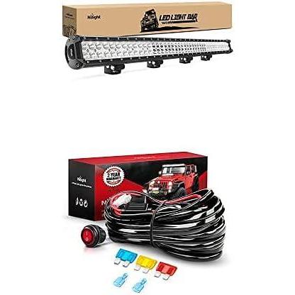 image:imageNilight LED Light Bar 36Inch 252W Spot Flood Combo Led Off Road Lights with 12V 14AWG Wiring Harness Kit1 Lead 2 Years Warranty