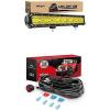 Nilight LED Light Bar 20Inch 420W Amber Spot Flood Combo Led Off Road Lights with 12V 16AWG Wiring Harness Kit-2 Lead, 2 Years Warranty