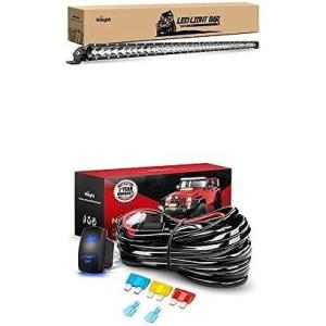 Nilight LED Light Bar 41Inch 200W Spot Flood Combo Led Off Road Lights with 12V 5Pin Rocker Switch 14AWG Wiring Harness Kit-1 Lead, 2 Years Warranty
